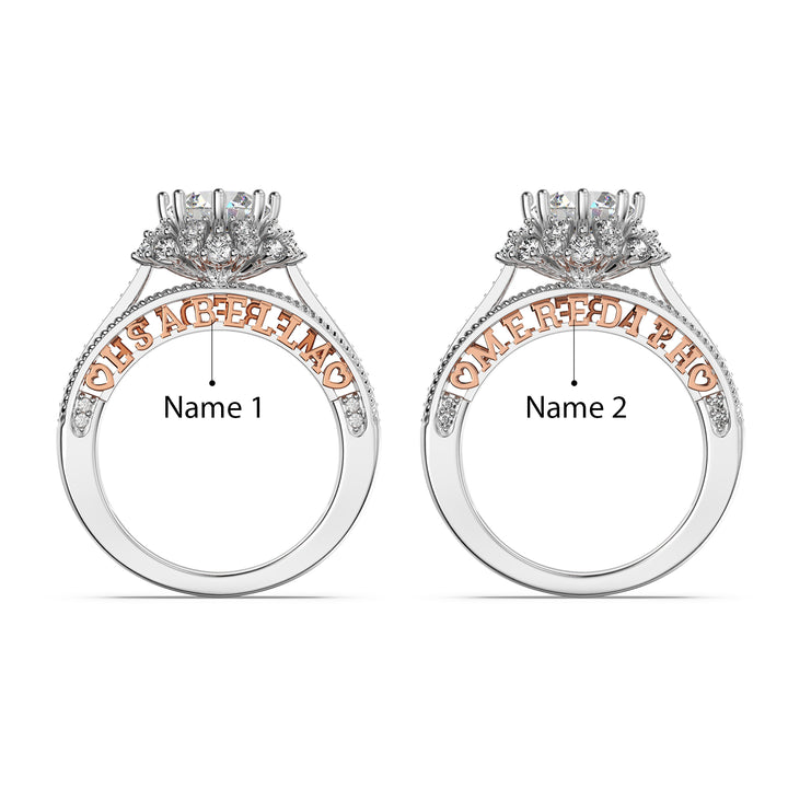 Custom 3D Silver Moissanite Ring