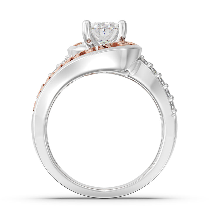 Custom 3D Silver Moissanite Ring