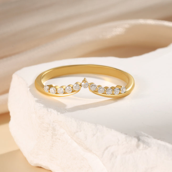Gold Lab Moissanite Ring