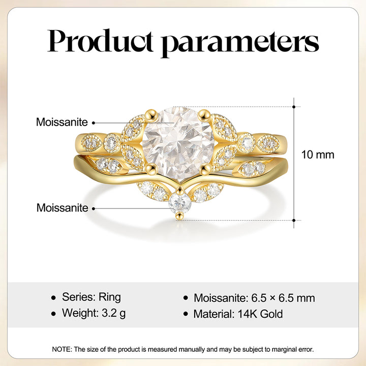 Gold Lab Moissanite Ring