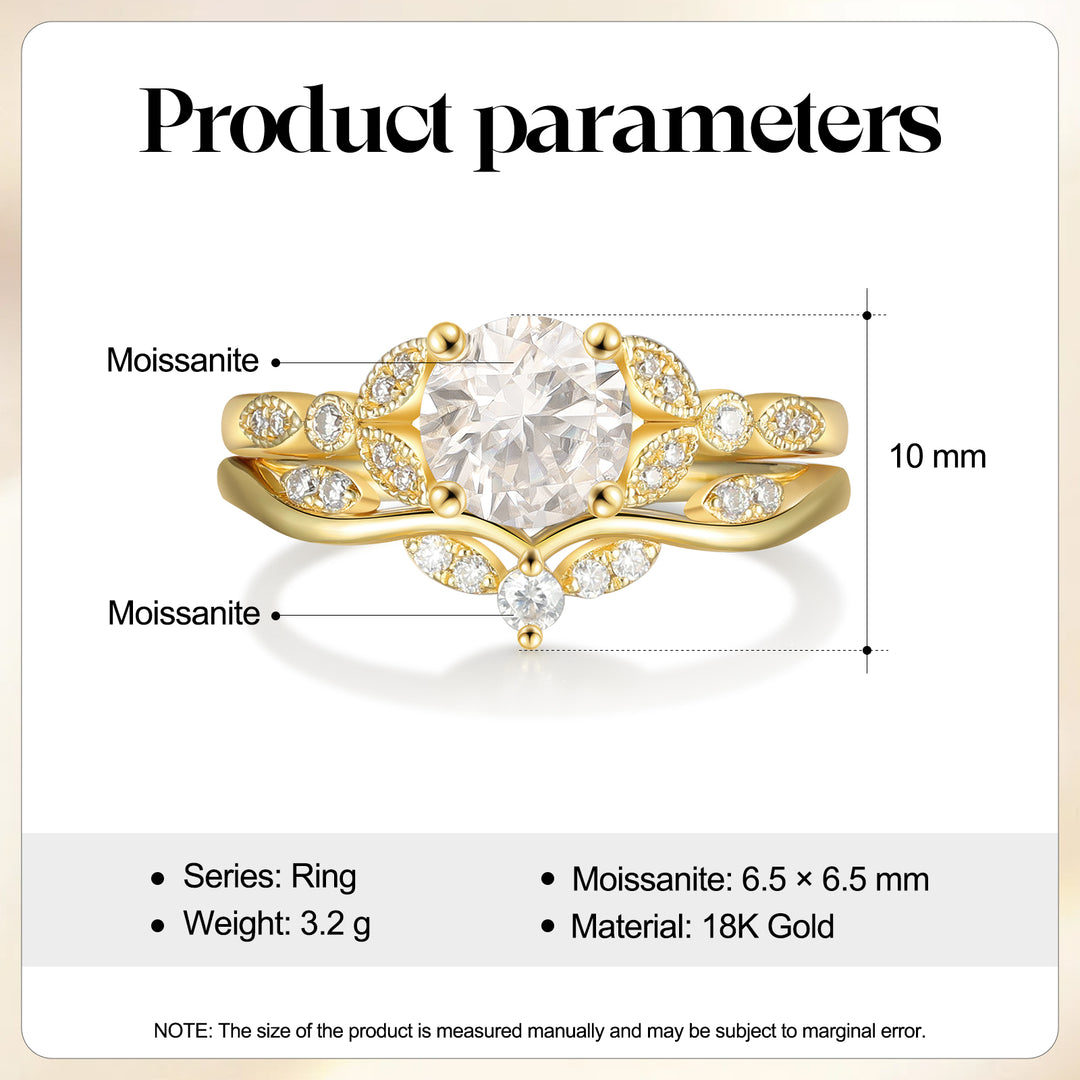 Gold Lab Moissanite Ring