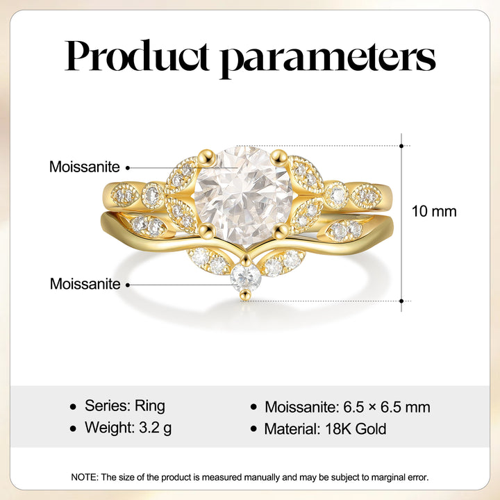 Gold Lab Moissanite Ring