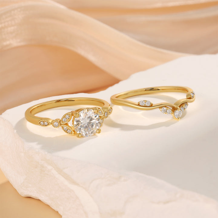 Gold Lab Moissanite Ring