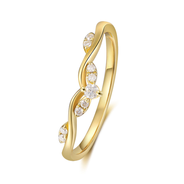 Gold Lab Moissanite Ring