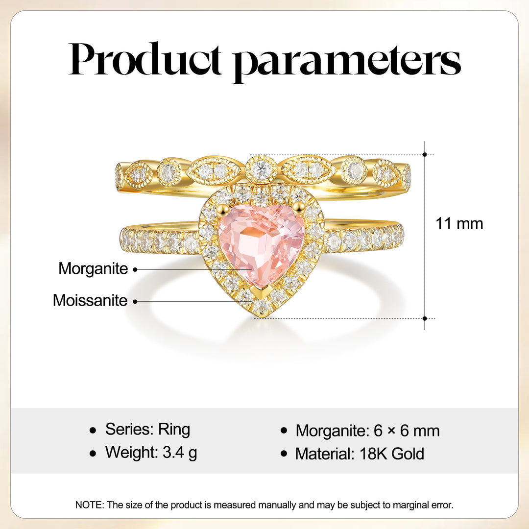 Gold Natural Morganite Ring