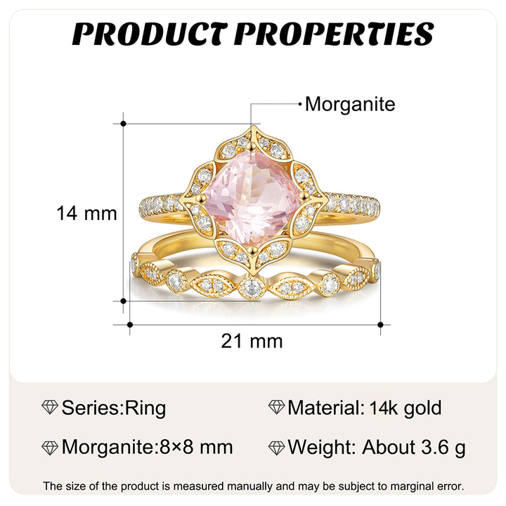 Gold Natural Morganite Ring