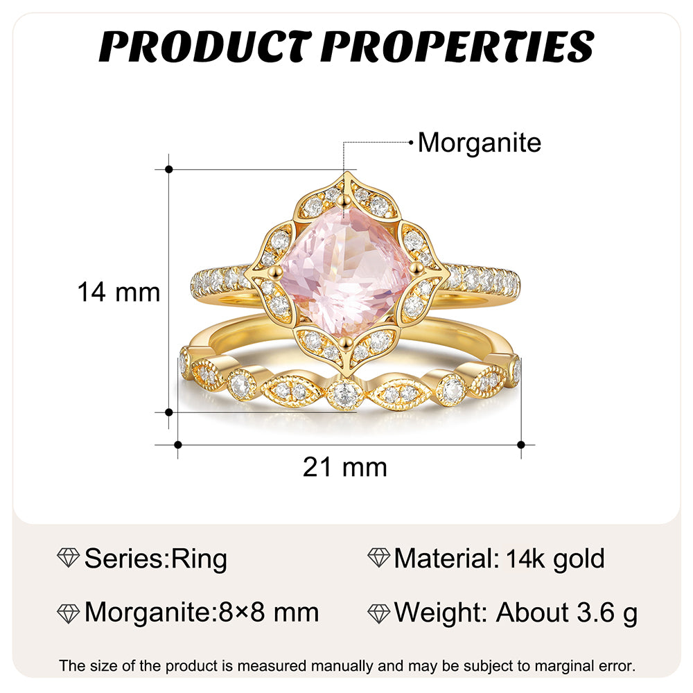 Gold Natural Morganite Ring