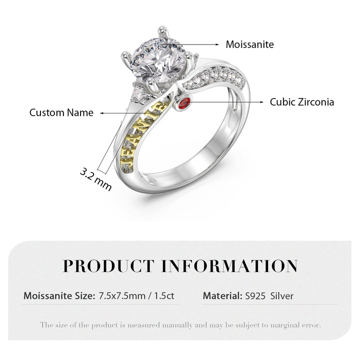 Custom 3D Sterling Silver Wedding Ring