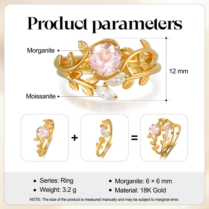 Gold Natural Morganite Ring