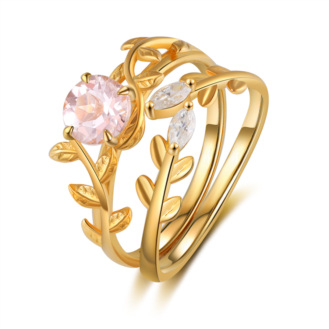 Gold Natural Morganite Ring