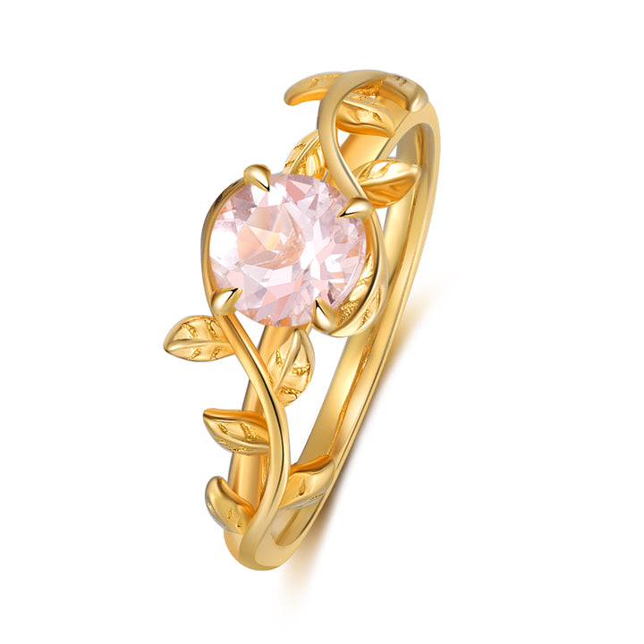 Gold Natural Morganite Ring