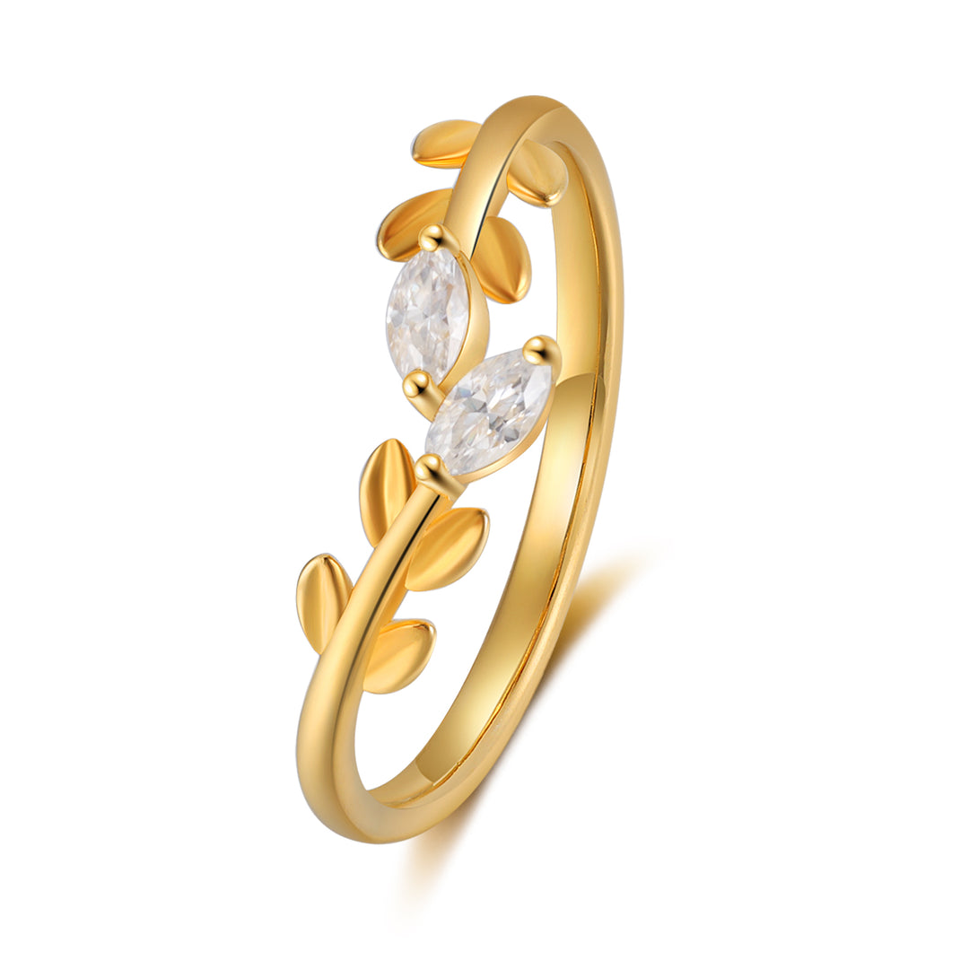 Gold Natural Morganite Ring