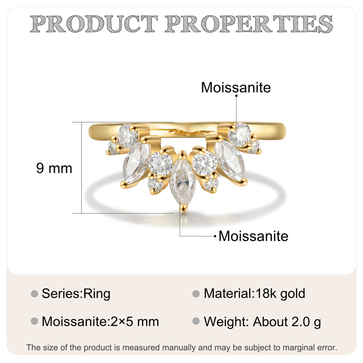 Gold Lab Moissanite Ring