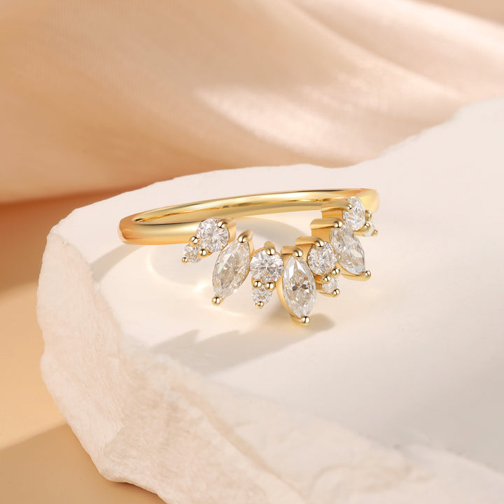 Gold Lab Moissanite Ring