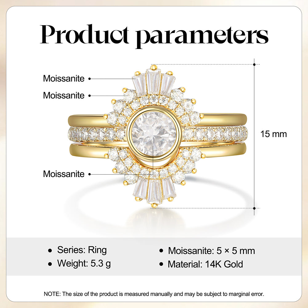 Gold Lab Moissanite Ring