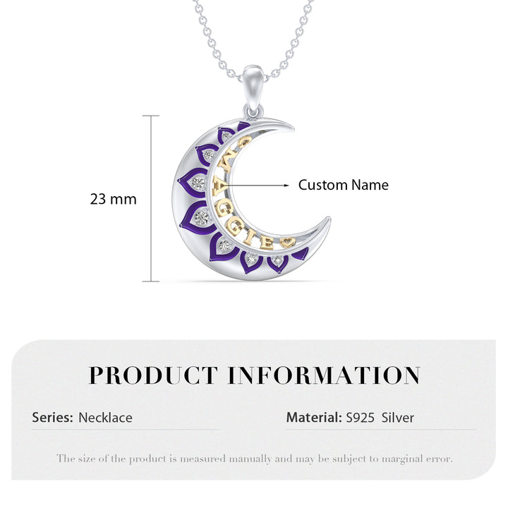 Custom 3D Jewelry Moon Necklace