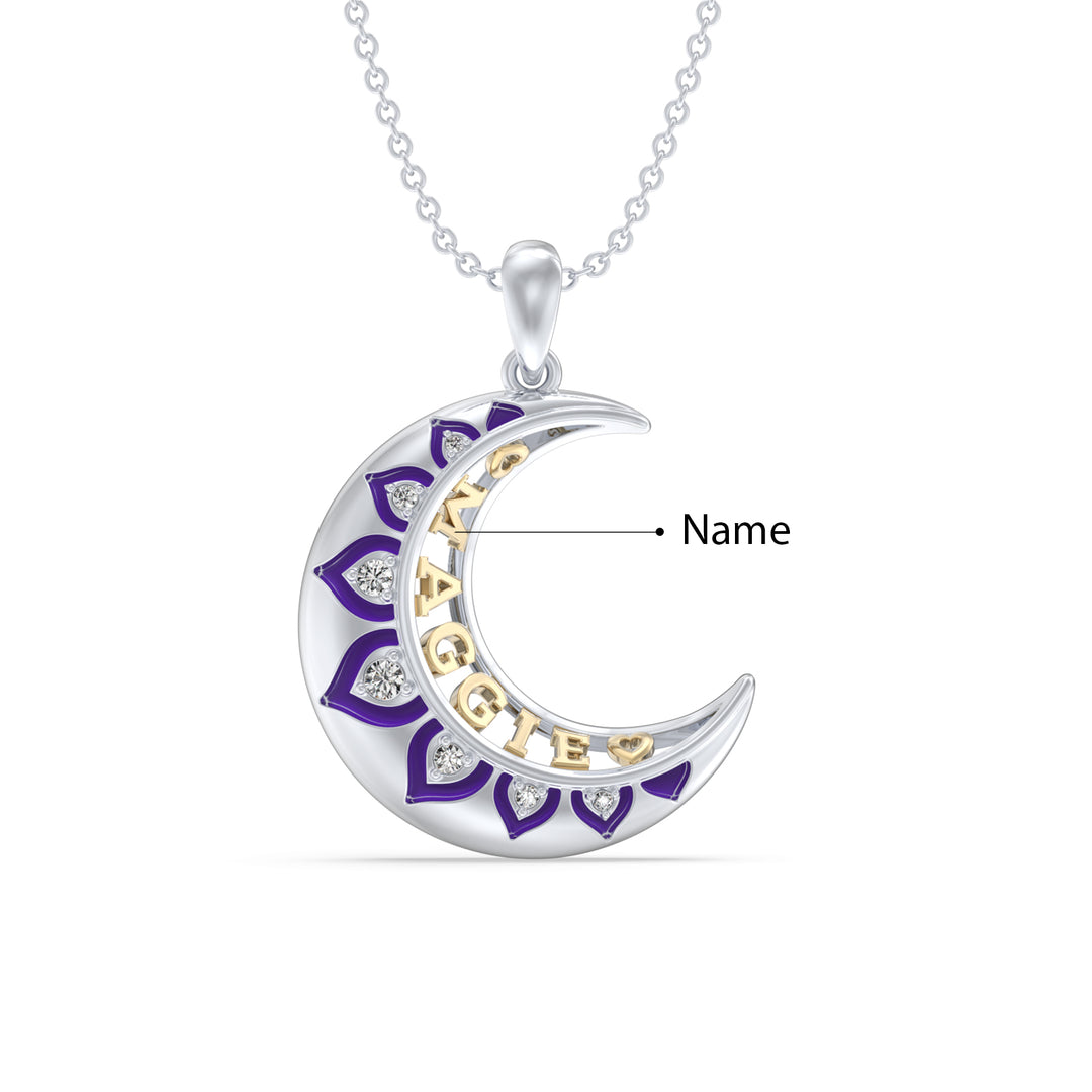 Custom 3D Jewelry Moon Necklace