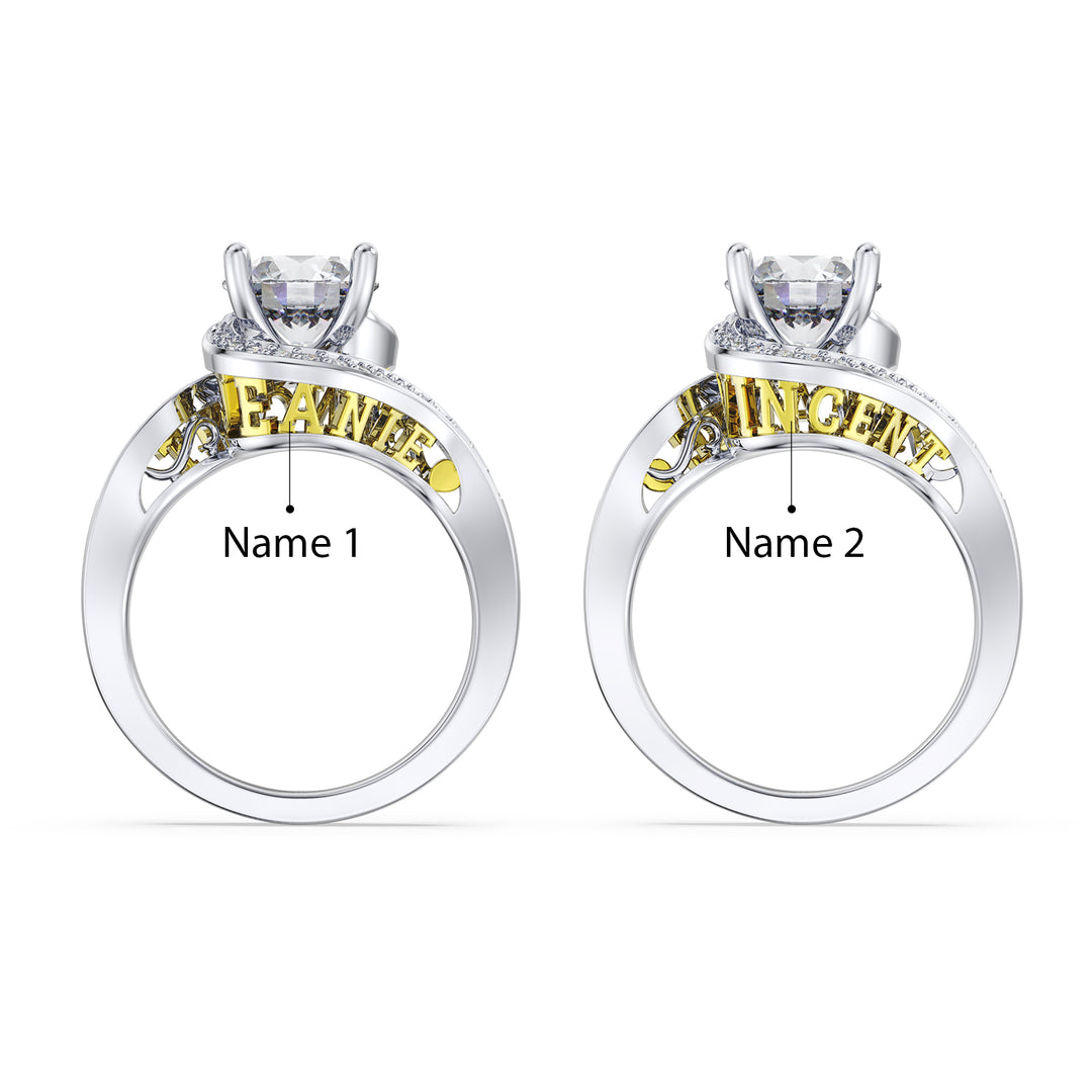 Custom 3D Silver Wedding Ring