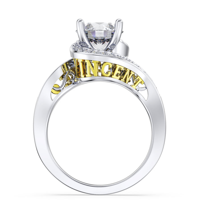Custom 3D Silver Wedding Ring