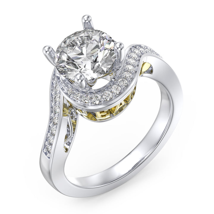 Custom 3D Silver Wedding Ring