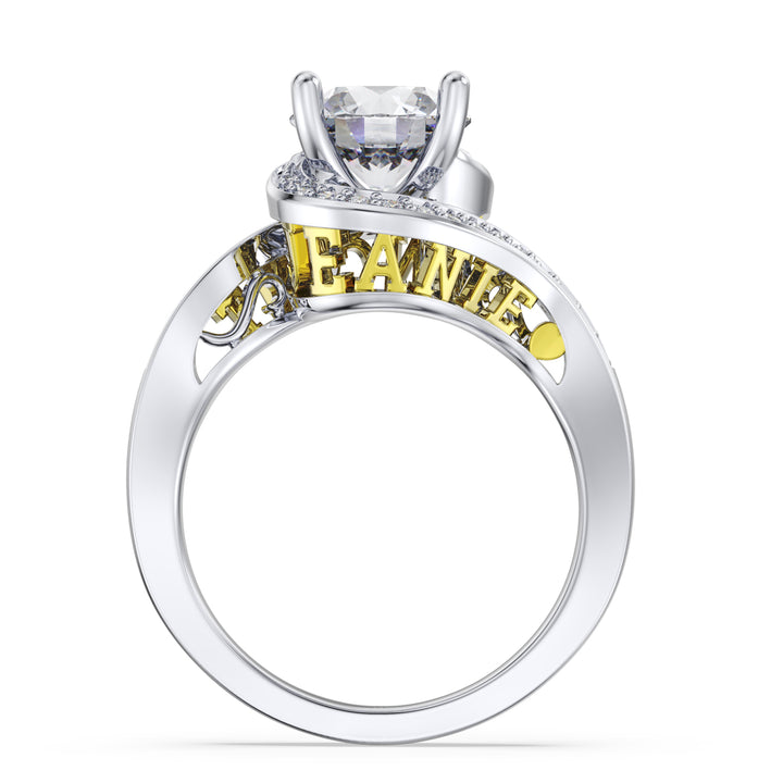 Custom 3D Silver Wedding Ring