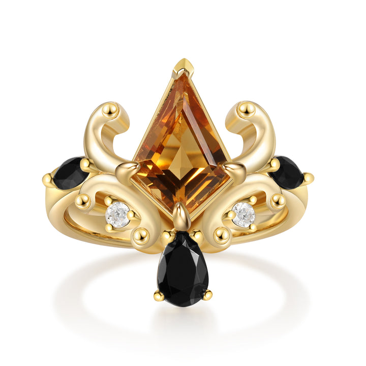 Gold Natural Citrine Ring