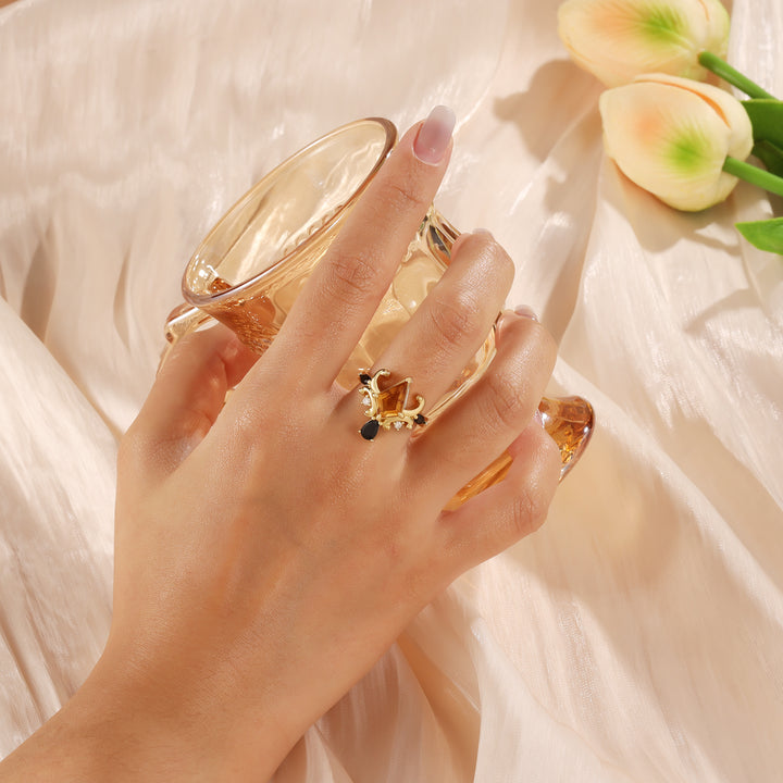 Gold Natural Citrine Ring