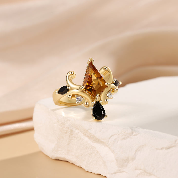 Gold Natural Citrine Ring
