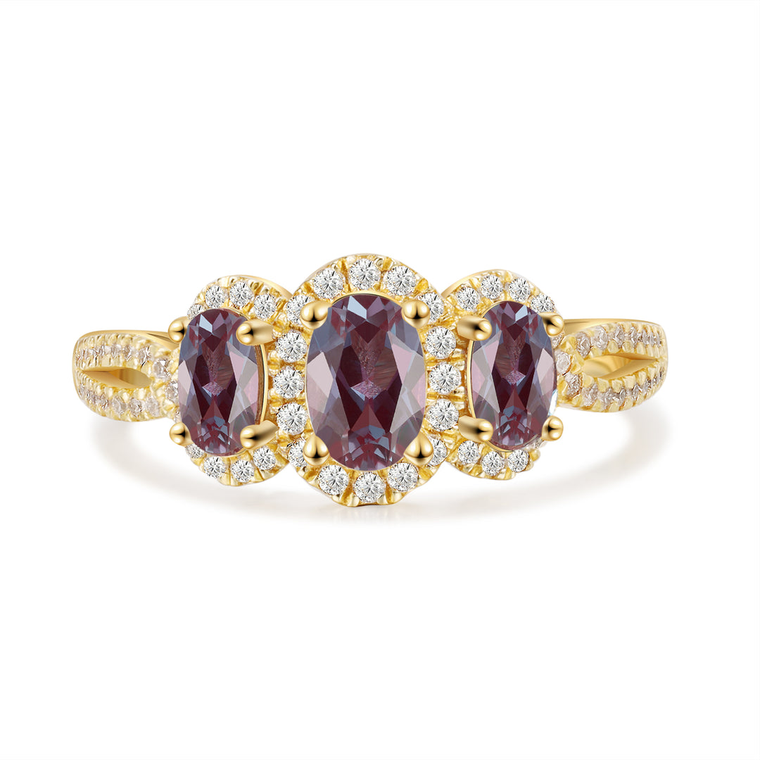 Gold Lab Alexandrite Ring
