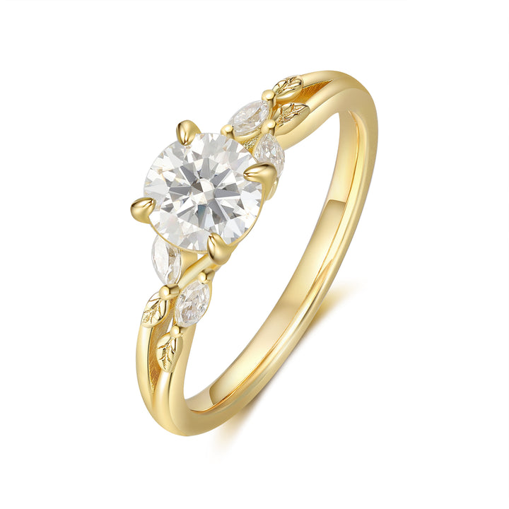 Gold Lab Moissanite Ring