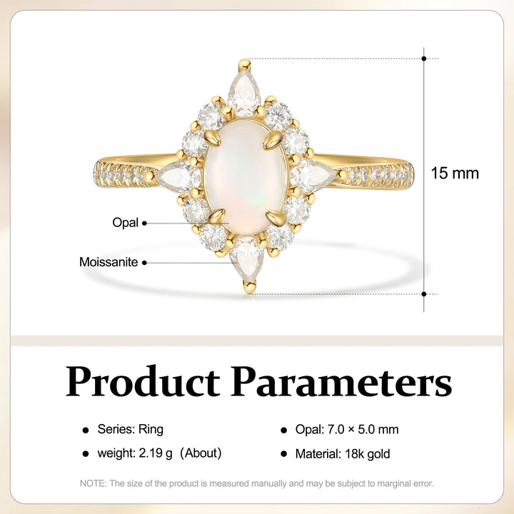 Gold Natural Opal Ring