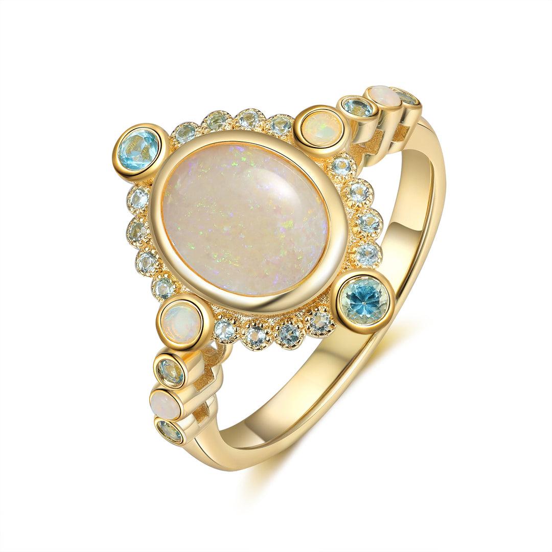 K Gold Natural Opal Ring