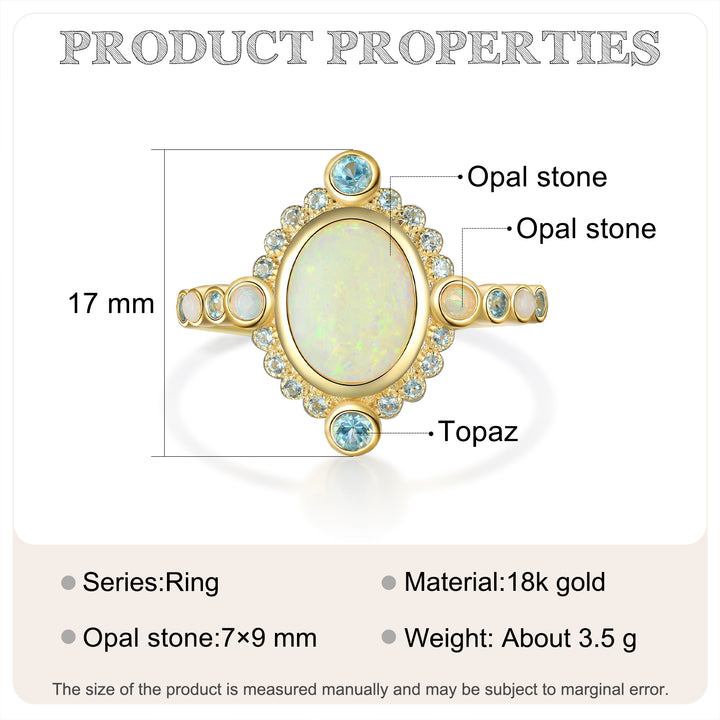 K Gold Natural Opal Ring