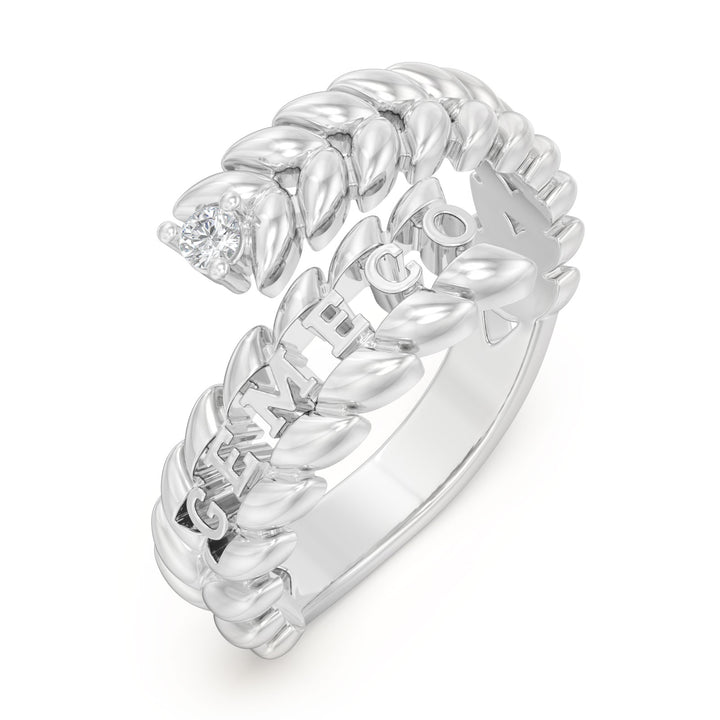 Custom 3D Moissnaite Leaf Ring