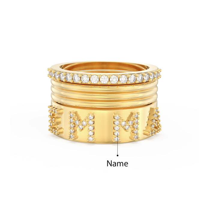 Custom 3D Jewelry Letter Ring