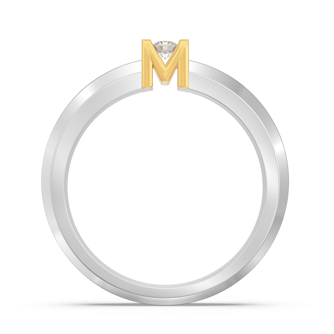 Custom 3D Letter Couple Ring