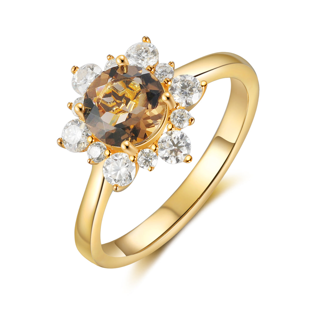 Gold Natural Gemstone Ring