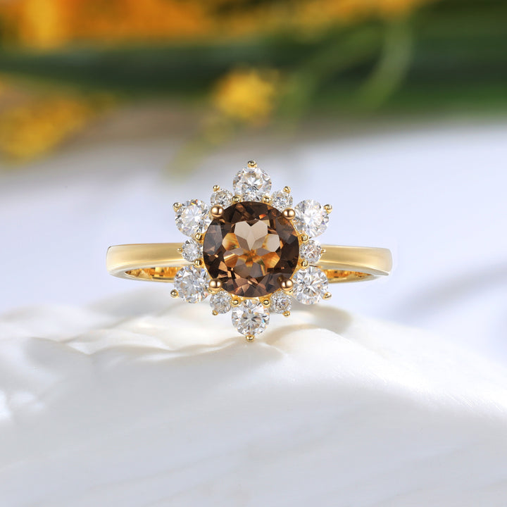 Gold Natural Gemstone Ring