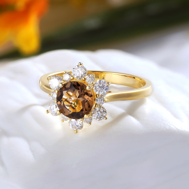 Gold Natural Gemstone Ring