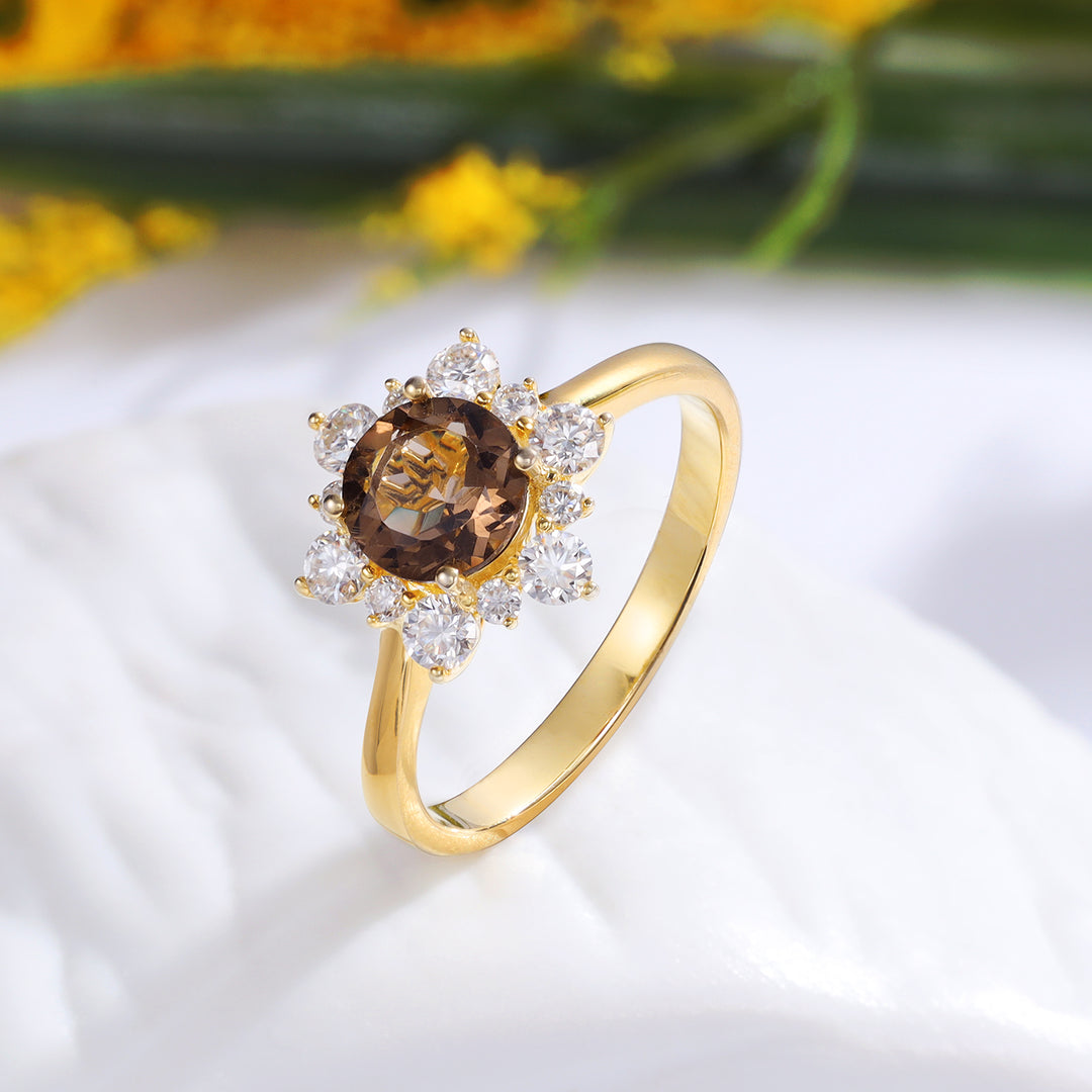 Gold Natural Gemstone Ring