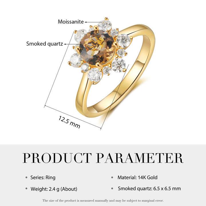 Gold Natural Gemstone Ring