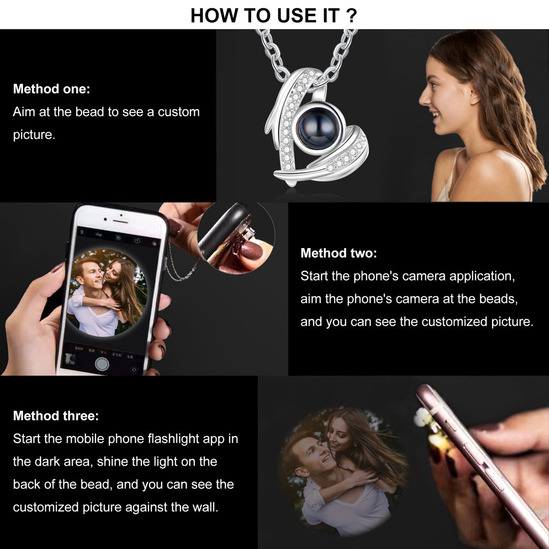 Custom Photo Projection Necklace