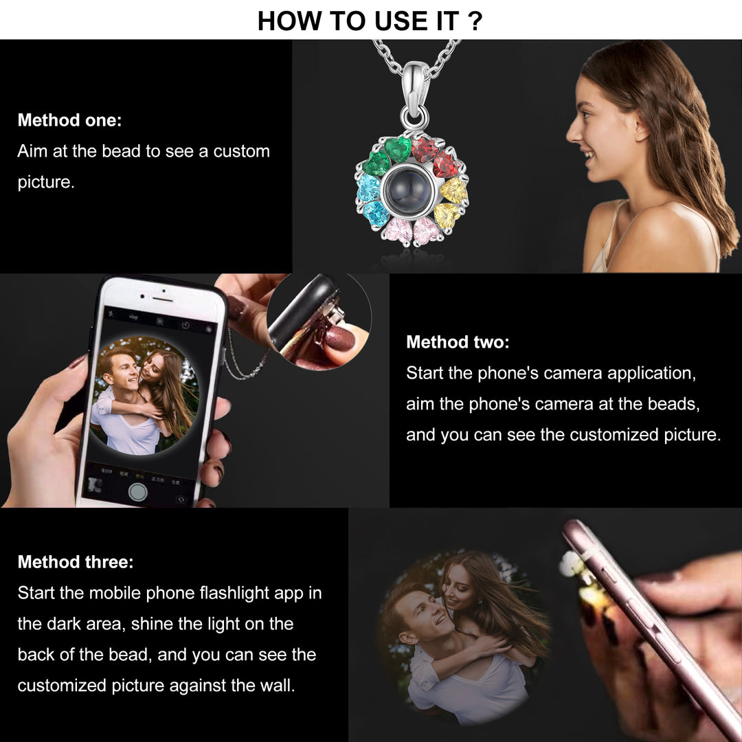 Custom Photo Projection Necklace
