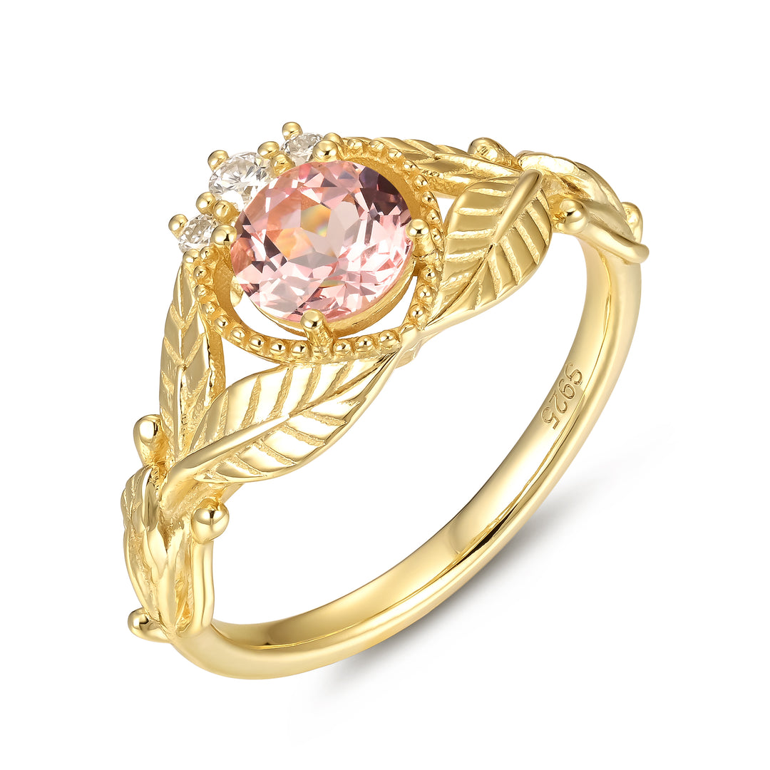 Silver Pink Sapphire Ring