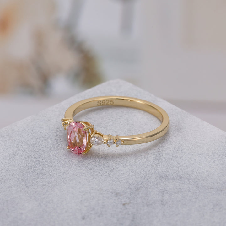Natural Pink Sapphire Ring