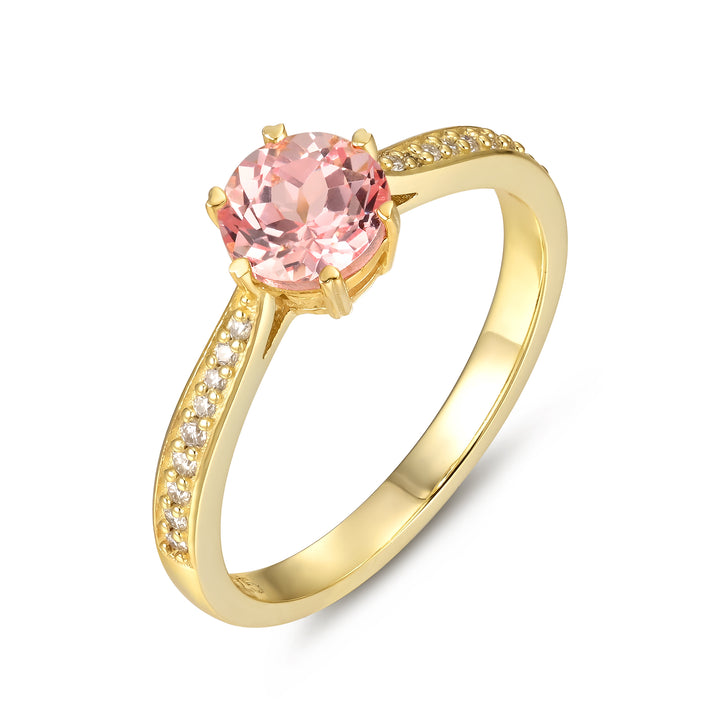 Silver Pink Sapphire Ring