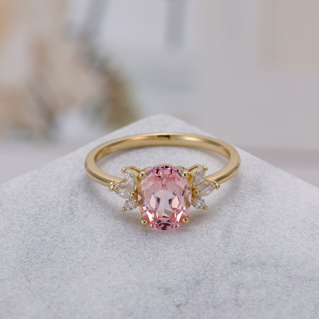 Natural Pink Sapphire Ring