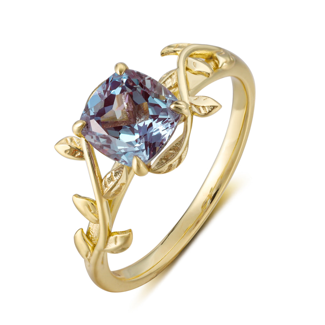 Silver Natural Alexandrite Ring