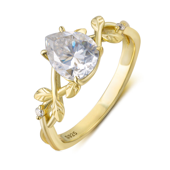 Silver Lab Moissanite Ring