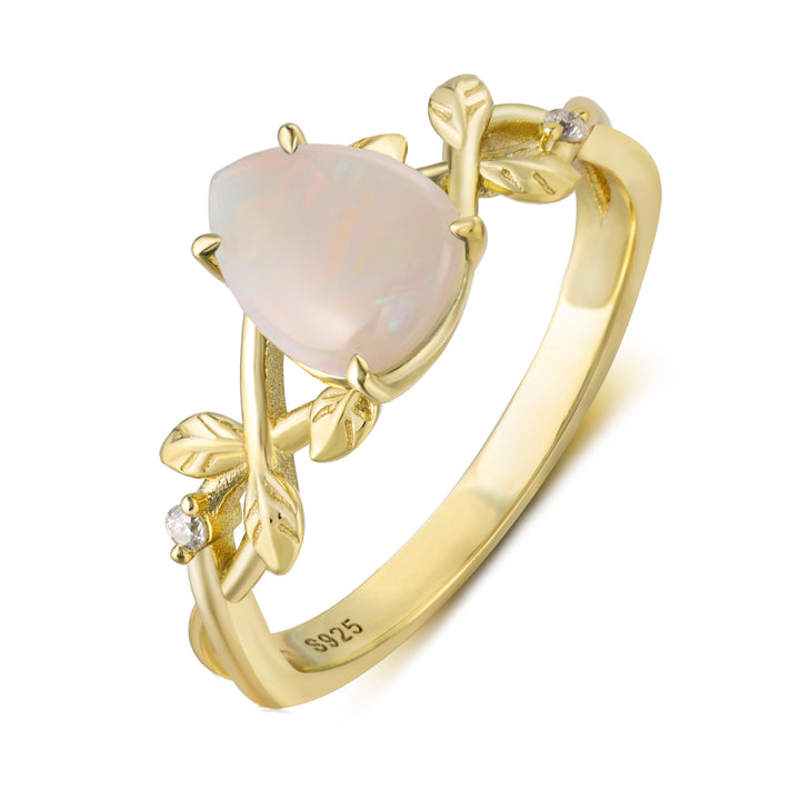 Silver Natural Opal Ring